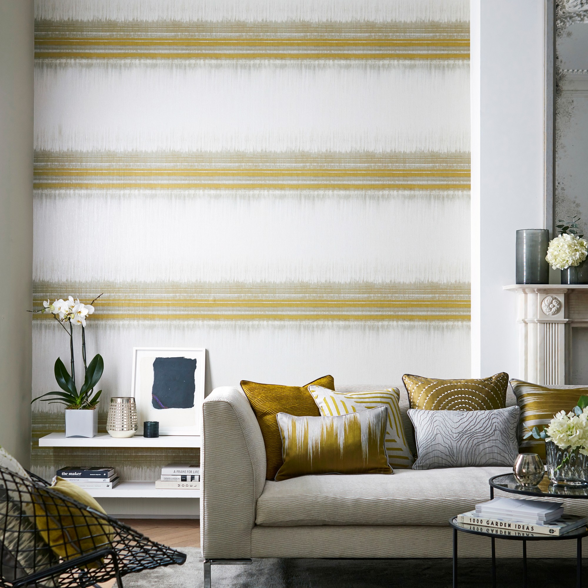 Distinct Wallpaper 111564 By Harlequin In Ochre Yellow